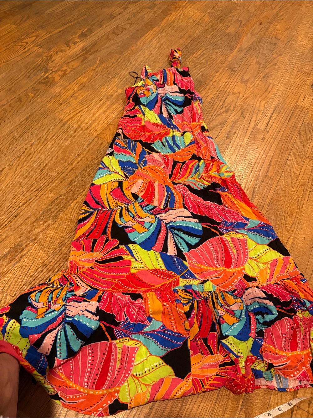 Tropical‎ Colorblock Floral Slip Dress